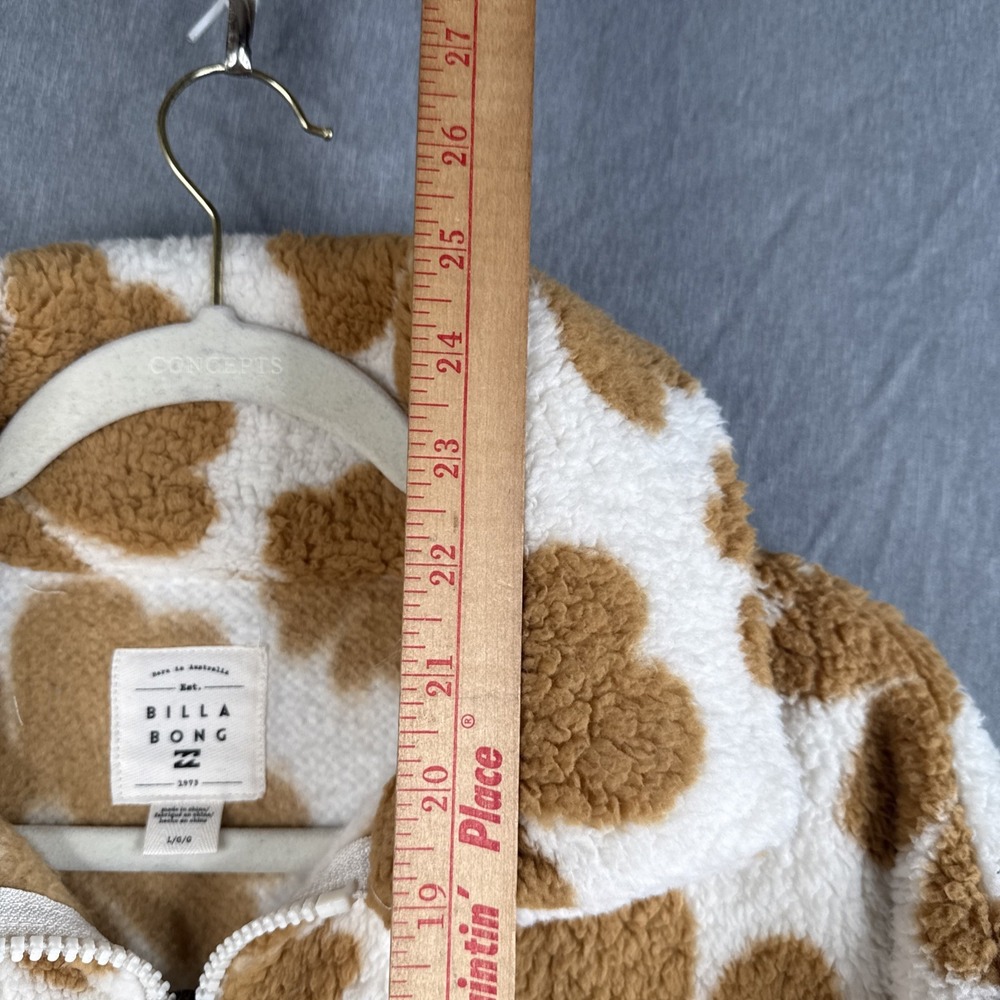 Billabong Womens Cozy Days Sherpa Flower Print Fleece Jacket Size Large - Picture 4 of 8